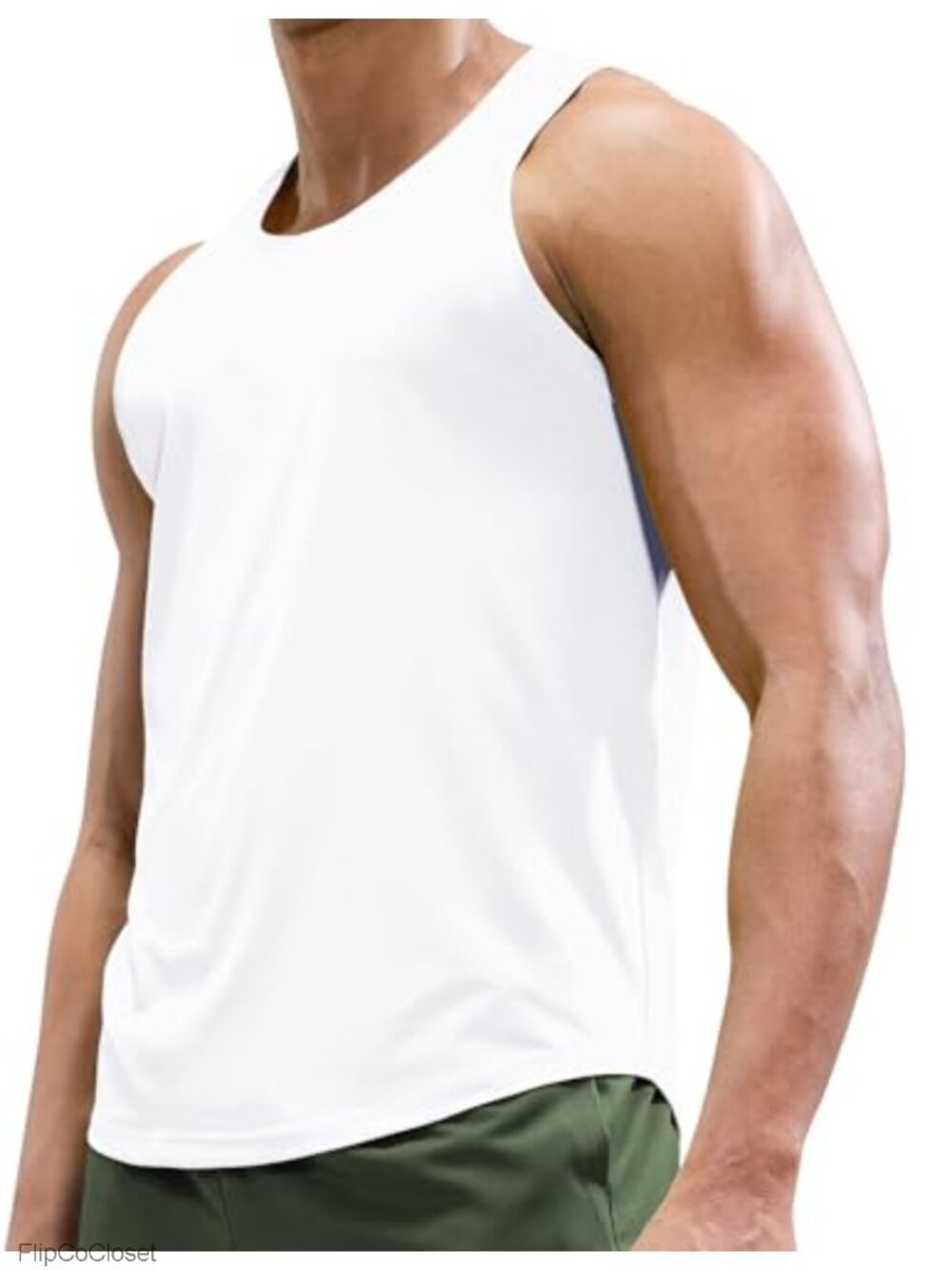 MIER Men's Dry Fit Tank Top Sleeveless Muscle Athletic Swim Shirt